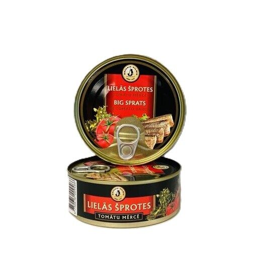 Lielās šprotes tomātu mērcē